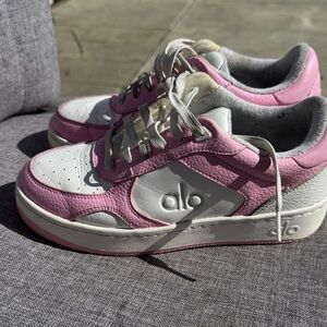 ALO Yoga Pink and White Sneakers